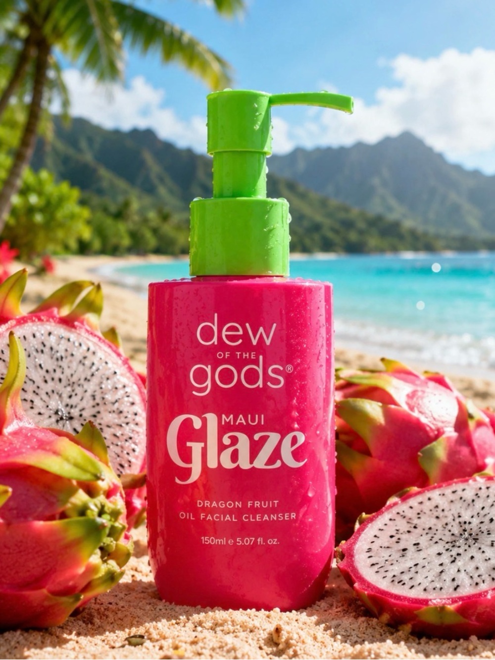 ✨Dew of the Gods MauiGlaze Dragon Fruit Oil Cleanser NIB Factory Sealed✨exp 2029